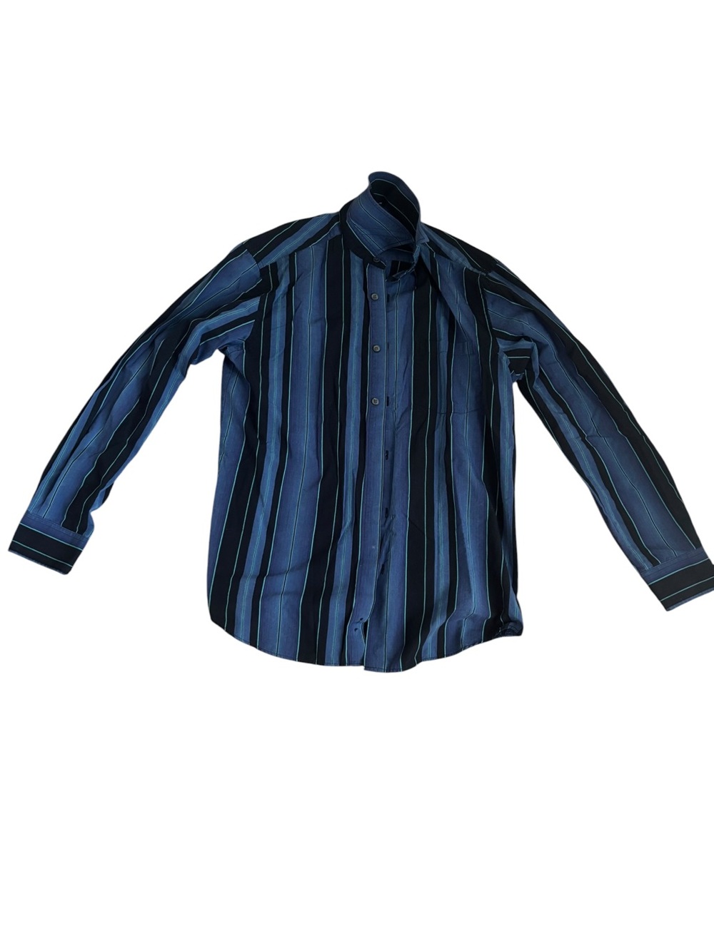 Alexander Julian Navy and Light Blue Vertical Stripe Button-Down Shirt